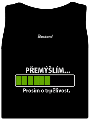 Přemýšlím dámské tílko klasické Black