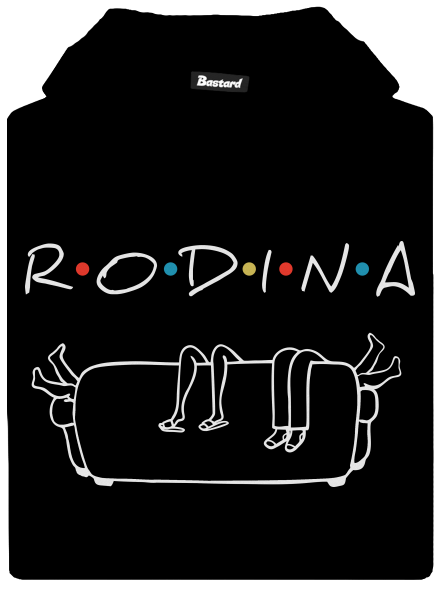 Rodina dětská mikina klokanka Black