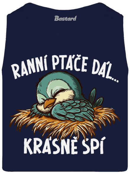 Ranní ptáče spí pánské tílko French Navy