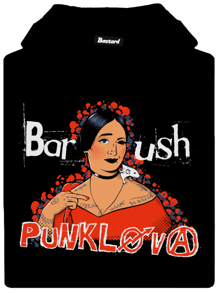 Barush Punklova pánská mikina klokanka Black