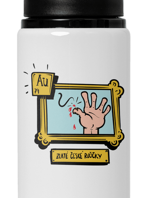 Zlaté české ručičky lahev na vodu White