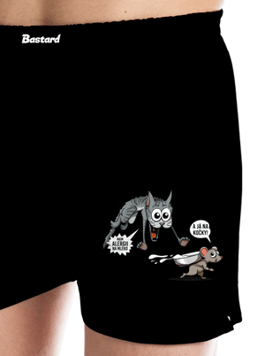 Alergická kočka a myš pánské trenky Black