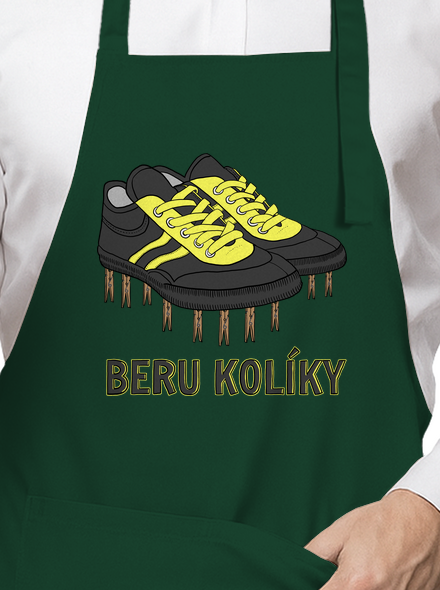 Beru kolíky zástěra Bottle Green