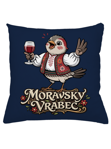 Moravský vrabec polštář Dark Navy