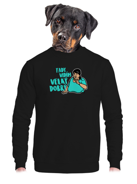 Velký dobrý unisex mikina bez kapuce Black