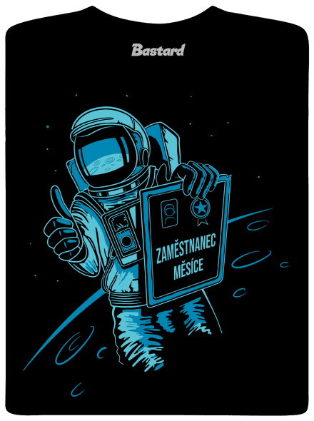 Zaměstnanec měsíce pánské dlouhý rukáv Black