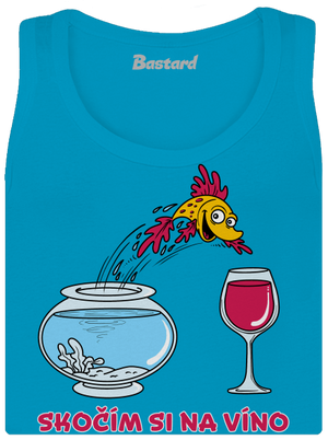 Skočím si na víno dámské tílko klasické Blue Atol