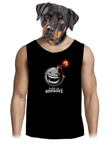 Mám se bombově pánské tílko Black