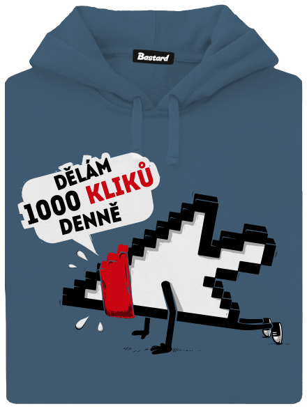 Klikař dámská mikina klokanka Denim