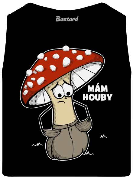 Mám houby pánské tílko Black