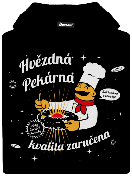 Hvězdná pekárna dětská mikina klokanka Black