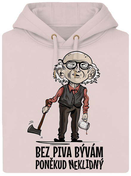 Neklidný bez piva unisex mikina premium Rose Chalk