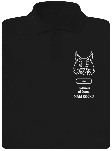Nemůžu, mám kočku pánská polokošile Black