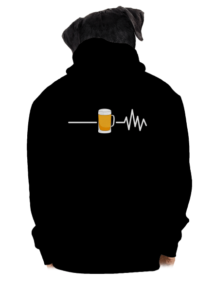 Beer help pánská mikina na zip Black