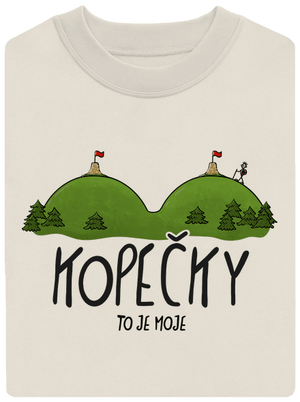 Kopečky unisex mikina bez kapuce Off White