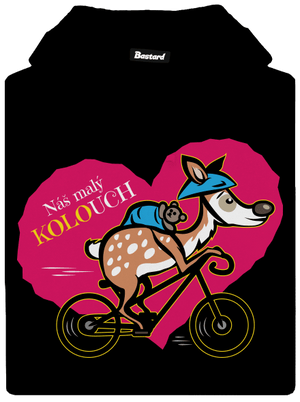 Kolouch na kole pánská mikina klokanka Black