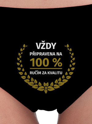 Vždy připraven dámské kalhotky Black