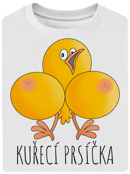 Kuřecí prsíčka unisex tričko oversized White