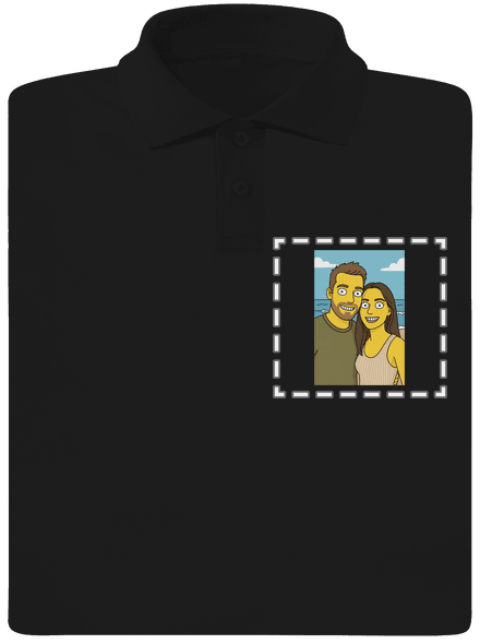 Simpsonovi z vlastní fotky pánská polokošile Black