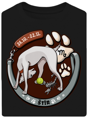 Psí horoskop: Štír unisex tričko oversized Black