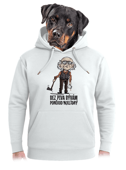 Neklidný bez piva unisex mikina premium Snowwhite
