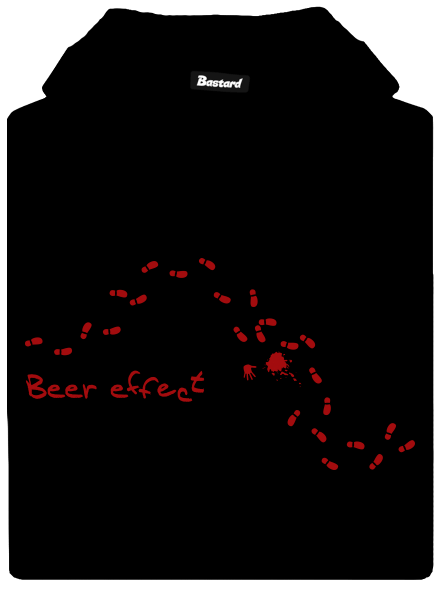 Beer effect pánská mikina klokanka Black
