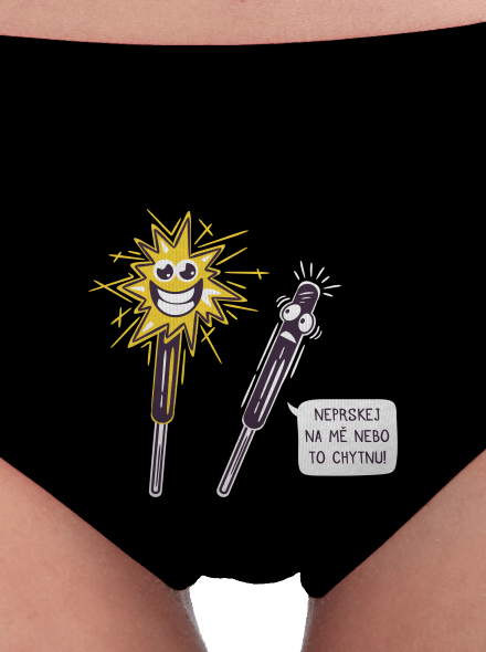 Prskavky dámské kalhotky Black