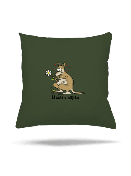 Štěstí v kapse polštář Olive Green