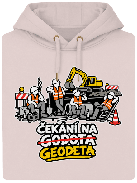 Čekání na geodeta unisex mikina premium Rose Chalk