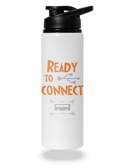USB připojení lahev na vodu White