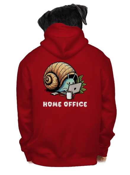 Šnekův home office pánská mikina na zip Red