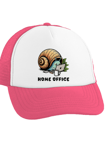 Šnekův home office kšiltovka truckerka Fluorescent Pink cap