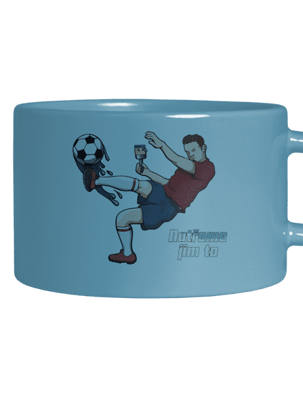 Natřeme jim to - Fotbal hrnek makronka Blue Macaron