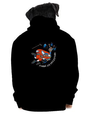 Tvrdě za vítězstvím pánská mikina na zip Black