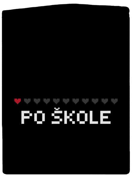 Po škole pánská mikina na zip Black