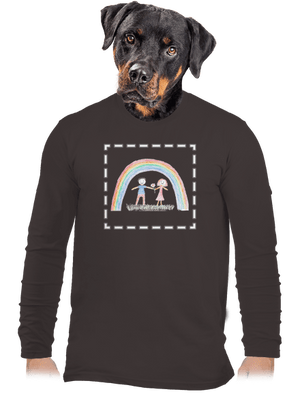 Dětské kresby - nahraj vlastní pánské dlouhý rukáv Bear Brown