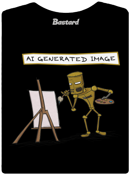 AI generated image dámské tričko premium Black