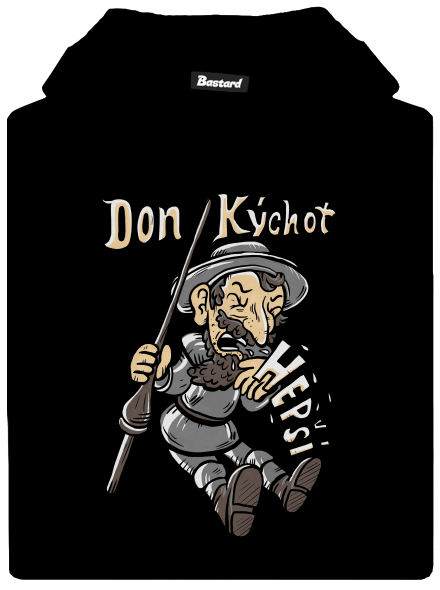 Don Kýchot dětská mikina klokanka Black