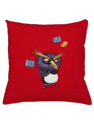 Tučňák prostě nelétá polštář Red