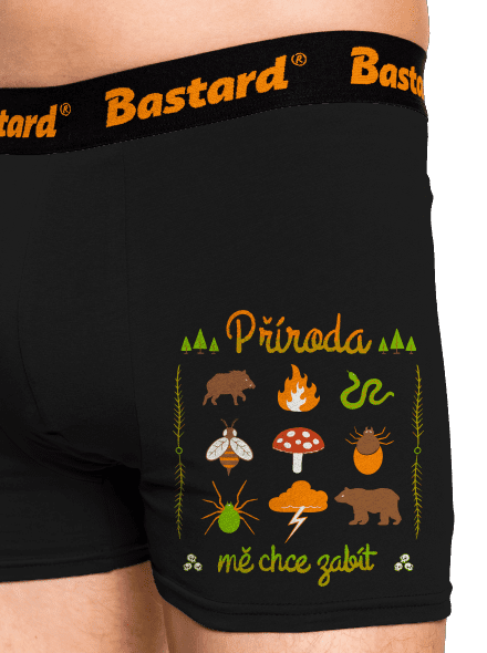 Příroda mě chce zabít boxerky Black