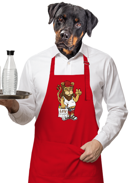 Lvíček zástěra Red