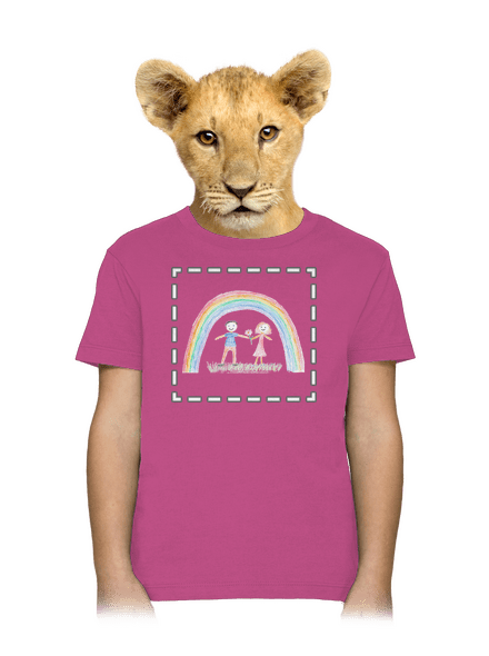 Dětské kresby - nahraj vlastní dětské tričko Fuchsia