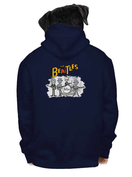 AI Beatles pánská mikina na zip Navy
