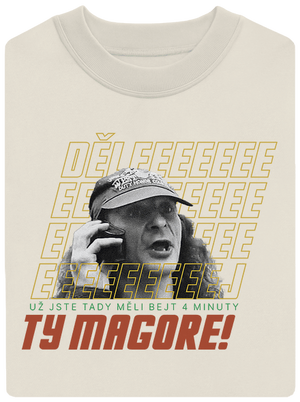 B18: Jiří Kára unisex mikina bez kapuce Off White