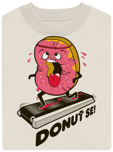 Donuť se unisex mikina bez kapuce Off White