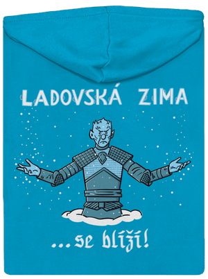 Ladovská zima se blíží dámská mikina na zip Blue Atol