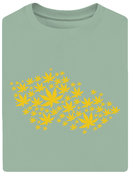 Ganja country unisex tričko oversized Sage