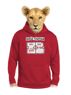 Naše taktika dětská mikina klokanka Fire Red