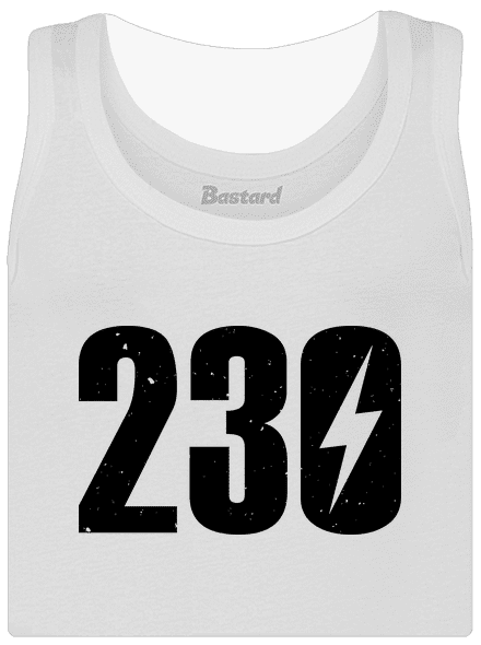 230 V dámské tílko klasické White