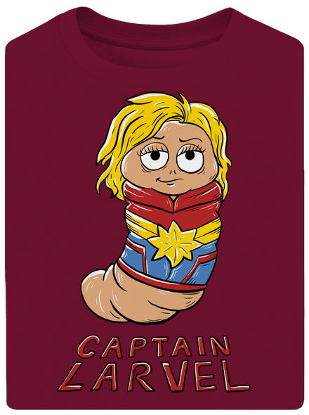 Captain Larvel unisex tričko oversized Garnet